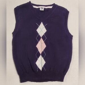 Janie and Jack Navy Argyle Sweater Vest Easter Spring Boys Size 5